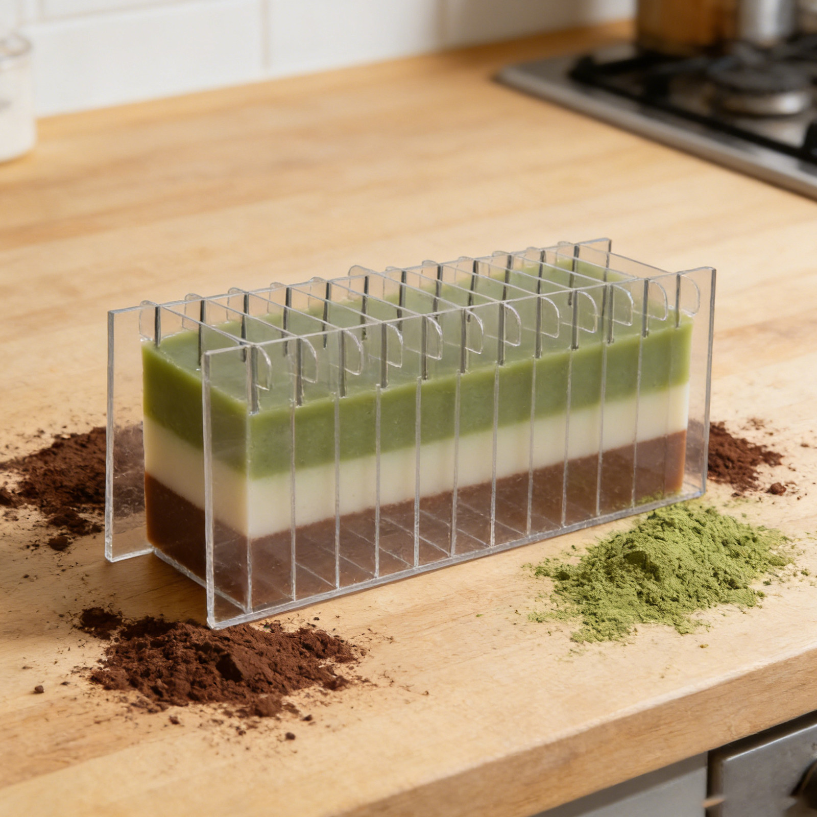 Soap Making Process - Divisore in acrilico per sapone, trasparente,